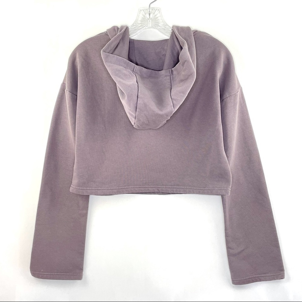Gymshark Solo Cropped Hoodie Slate Lavender Athleisure Sweatshirt Sz S - Picture 12 of 13